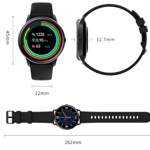Imilab KW66 Smart Watch Black Dial With Black Strap