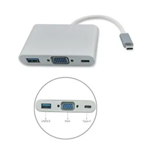 Type C USB-C 3.1 To VGA + OTG C + USB 3.0