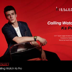 Kieslect Ks Pro Smartwatch with 2.01” AMOLED Display Bluetooth Calling & Dual Straps