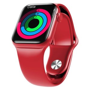 HW12 Smart Watch 40mm Full Screen With Rotating Key Heart Rate Monitor Fitness Tracker BT Make Calls WITH Wearfit Pro App Red