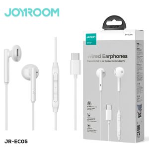JOYROOM EC05 TYPE-C Series Half In-Ear Wired Earphones-White