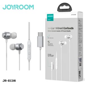 JOYROOM EC06 TYPE-C Series In-Ear Metal Wired Handsfree Silver