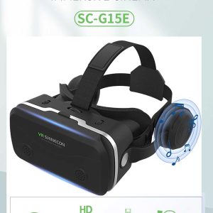 Shinecon VR 7th Generation SC-G15E Upgraded Virtual Reality Glasses View 3D Film With Stereo Headset For Mobile Phones From 4.7-7.5 Inches – Black