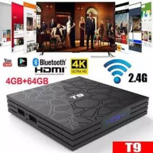 SMART BOX T9 4GB RAM 64GB STORAGE ORIGINAL QUAD CORE 4K ULTA HD LATEST ANDROID VERSION