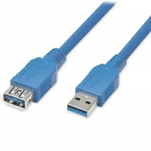 USB EXTENSION MALE TO FEMALE 2.0 CRYSTAL BLUE 5M 5 Meter