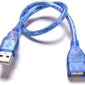 USB EXTENSION MALE TO FEMALE 2.0 CRYSTAL BLUE 1.5M 1.5 Meter