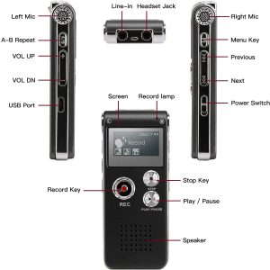 Voice Recorder 8 GB Memory With Various Recording Modes