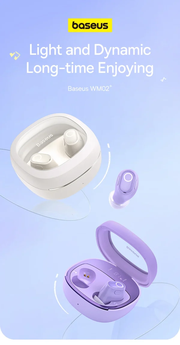 Baseus Bowie WM02+True Wireless Earphones Blue - Image 2