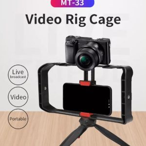 Jmary MT33 Video Cage Rig Kit Mobile Vlogging Cage Stabilizer Grip Tripod Mount Mobile Phone Holder