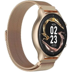 GTIDE R1 CLASSIC GOLD BLURTOOTH CALLING SMART WATCH