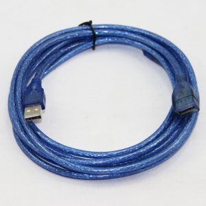 USB EXTENSION MALE TO FEMALE 2.0 CRYSTAL BLUE 5M 5 Meter