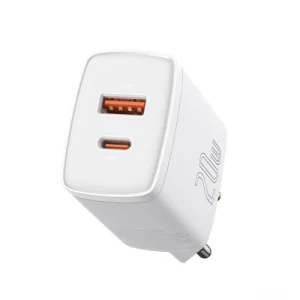 Baseus Compact Quick Charger USB +Type C 20W – US