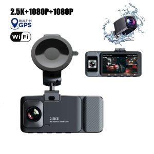 K02 3 CHANNEL DASH CAM 2.5K 1080P WITH BUILTIN GPS WIFI