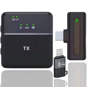 SX8 TYPE-C/IPHONE SINGLE PROFESSIONAL LAVALIER WIRELESS MICROPHONE FOR INTERVIEW, VLOG, LIVE MIC NOISE REDUCTION
