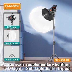 PLOKAMA PK400S LIGHT WITH 2.8M STSOFT BALLAND TRIPOD & UMBRELLA