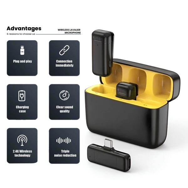 K13 Type C ANC Dual Wireless Lavalier Microphone