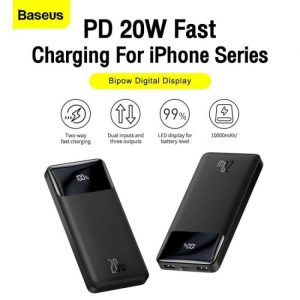 Baseus Bipow 10,000mAh 20W Digital Display Power bank Black