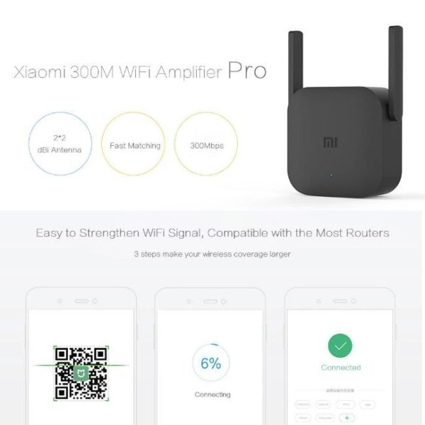 Xiaomi Mi WiFi Repeater Pro 300M Amplifier Network Expander Extender 2 Antenna - Image 4