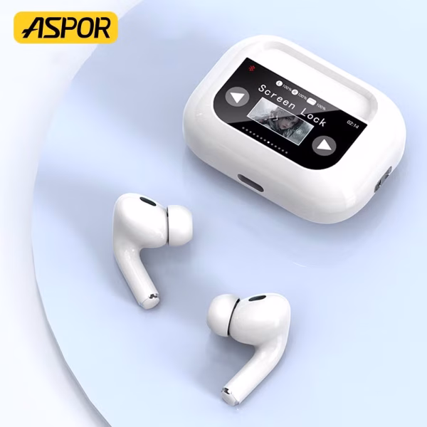 ASPOR A629 V5.3 ANC Touch Screen AirBuds Pro Version