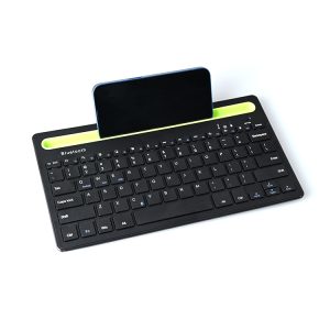 WIRELESS BLUETOOTH KEYBOARD WITH PHONE / TABLET HOLDER SLOT