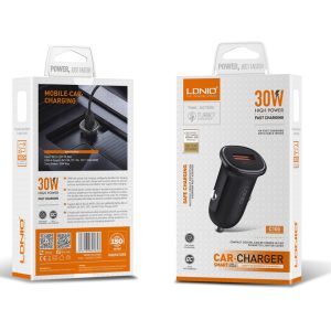 LDNIO C105 30W Mini Size Single Port USB QC3.0 Car Charger