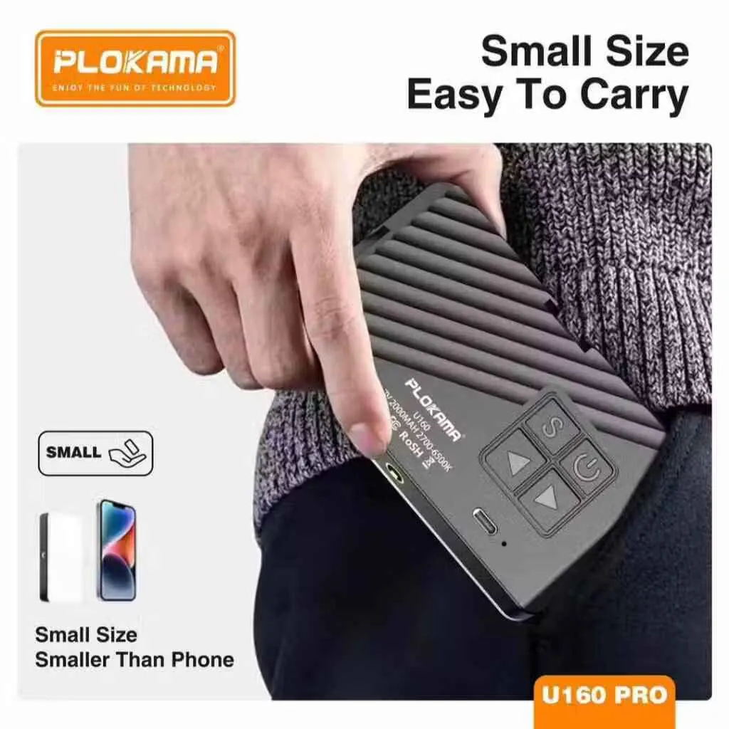 PLOKAMA U160 PRO RGB Portable LED Fill Light (Rechargeable) 2700-6500K | 2000mAh Battery - Image 7
